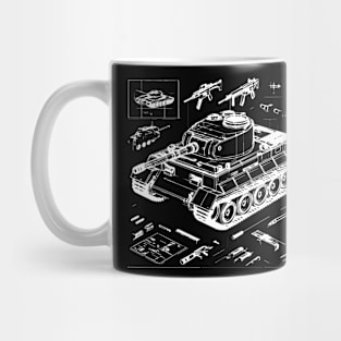 tank 3d design Mug